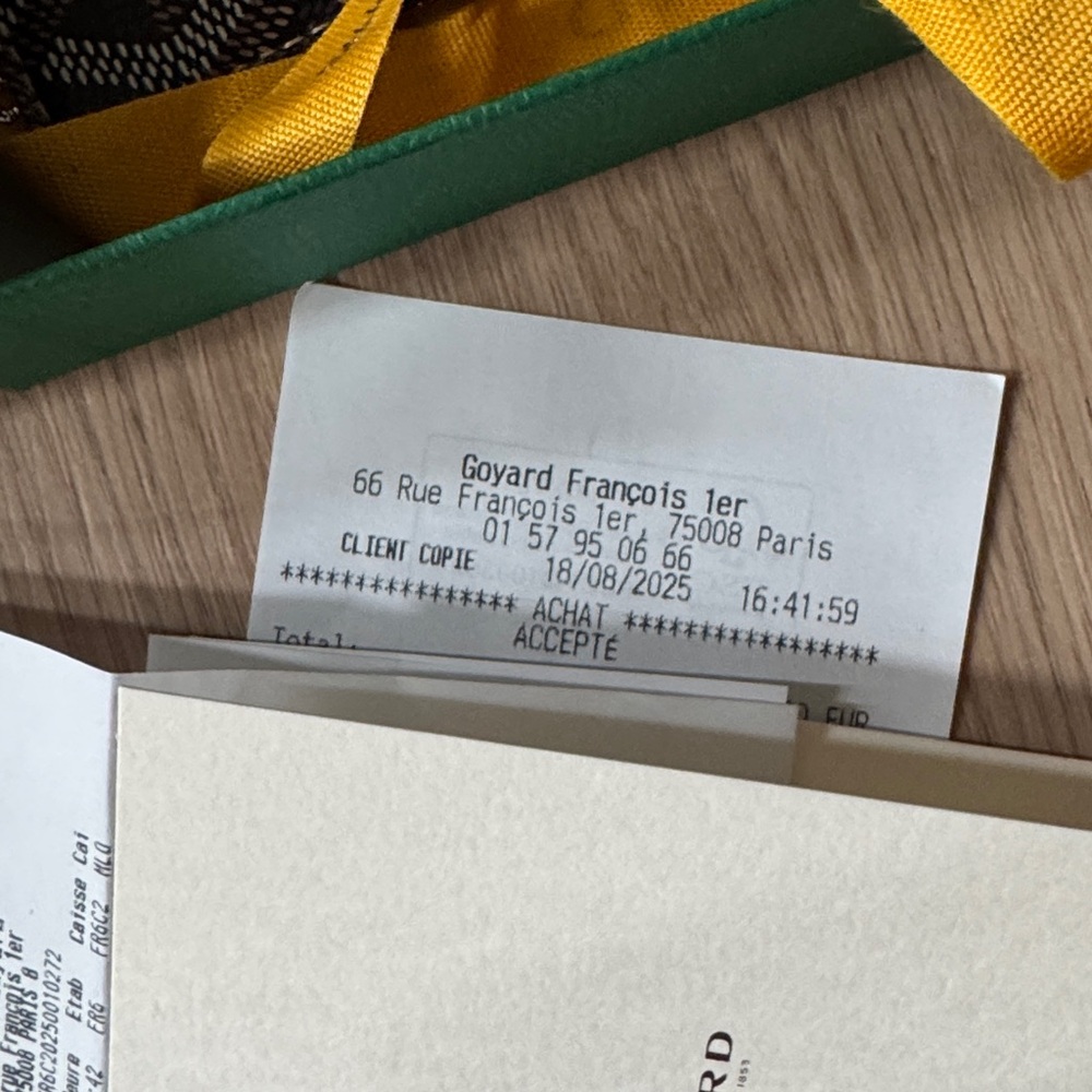 Goyard Tan and Black Leather Card Holder - Picture 10 of 10